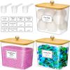 imageLifewit Laundry Pods Container with Lid Dryer Sheet Holder Room Organization Storage for Coffee Pods Kcup Washing Powder Scent Booster Beads 2600 2000ml05307galNatural3 PcsNatural