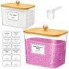 imageLifewit Laundry Pods Container with Lid Dryer Sheet Holder Room Organization Storage for Coffee Pods Kcup Washing Powder Scent Booster Beads 2600 2000ml05307galNatural3 PcsNatural
