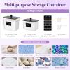 imageLifewit Laundry Pods Container with Lid Dryer Sheet Holder Room Organization Storage for Coffee Pods Kcup Washing Powder Scent Booster Beads 2600 2000ml05307galNatural3 PcsBlack