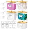 imageLifewit Laundry Pods Container with Lid Dryer Sheet Holder Room Organization Storage for Coffee Pods Kcup Washing Powder Scent Booster Beads 2600 2000ml05307galNatural3 PcsNatural
