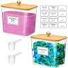 imageLifewit Laundry Pods Container with Lid Dryer Sheet Holder Room Organization Storage for Coffee Pods Kcup Washing Powder Scent Booster Beads 2600 2000ml05307galNatural3 PcsNatural