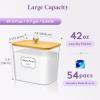 imageLifewit Laundry Pods Container with Lid Dryer Sheet Holder Room Organization Storage for Coffee Pods Kcup Washing Powder Scent Booster Beads 2600 2000ml05307galNatural3 PcsNatural