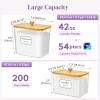 imageLifewit Laundry Pods Container with Lid Dryer Sheet Holder Room Organization Storage for Coffee Pods Kcup Washing Powder Scent Booster Beads 2600 2000ml05307galNatural3 PcsNatural