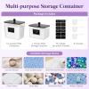 imageLifewit Laundry Pods Container with Lid Dryer Sheet Holder Room Organization Storage for Coffee Pods Kcup Washing Powder Scent Booster Beads 2600 2000ml05307galNatural3 PcsBlack