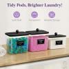 imageLifewit Laundry Pods Container with Lid Dryer Sheet Holder Room Organization Storage for Coffee Pods Kcup Washing Powder Scent Booster Beads 2600 2000ml05307galNatural3 PcsBlack