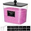 imageLifewit Laundry Pods Container with Lid Dryer Sheet Holder Room Organization Storage for Coffee Pods Kcup Washing Powder Scent Booster Beads 2600 2000ml05307galNatural3 PcsBlack