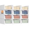 imageLifewit 6 Pack Stackable Closet Organizers and Storage Basket for Clothes Plastic Sweater Storage Bins for Wardrobe Multifunctional Mounted Closet Systems for RV Bathroom Dorm 32 cm126 inchL12