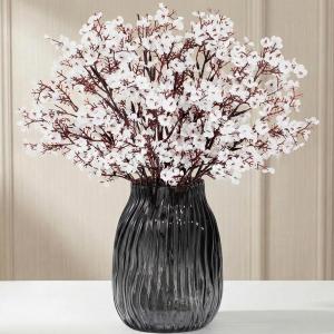 imageLifewit Babys Breath Artificial Flowers Silk Gypsophila Faux Floral Stems for Wedding Bouquets Home Decor Centerpieces DIY Arrangements Farmhouse amp Party Decorations Beige Brown 6 BundlesWhite