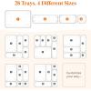 imageLifewit Drawer Organizer 28PCS 4 Sizes Clear Plastic Desk Drawer Dividers Storage Separation Bins for Make Up Kitchen Utensils Vanity Accessories in OfficeBathroomBedroom Organization28