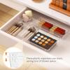 imageLifewit Drawer Organizer 28PCS 4 Sizes Clear Plastic Desk Drawer Dividers Storage Separation Bins for Make Up Kitchen Utensils Vanity Accessories in OfficeBathroomBedroom Organization28