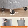 image:imageLifewit 85L Plastic Laundry Basket with Lid Large Clothes Hamper with Wheels and Removable Bag Tall Collapsible Rolling Storage Bin for Dorm Bedroom Bathroom BeigeLight Gray