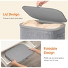 image:imageLifewit 85L Plastic Laundry Basket with Lid Large Clothes Hamper with Wheels and Removable Bag Tall Collapsible Rolling Storage Bin for Dorm Bedroom Bathroom BeigeLight Gray