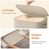 image:imageLifewit 85L Plastic Laundry Basket with Lid Large Clothes Hamper with Wheels and Removable Bag Tall Collapsible Rolling Storage Bin for Dorm Bedroom Bathroom BeigeBeige