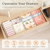 image:imageLifewit 32 Tall 4 Pack Drawer Dividers 26542cm102165 Expandable Drawer Divider for Clothes Adjustable Dresser Drawer Organizers Drawers Separators for DresserBathroomKitchen White