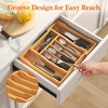image:imageLifewit Silverware Drawer Organizer Expandable Utensil Tray for Kitchen Flatware and Cutlery Holder Wood Adjustable Storage for Spoons Forks Knives 102181 x 167 NaturalNatural