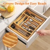 image:imageLifewit Silverware Drawer Organizer Expandable Utensil Tray for Kitchen Flatware and Cutlery Holder Wood Adjustable Storage for Spoons Forks Knives 102181 x 167 NaturalNatural