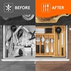 image:imageLifewit Silverware Drawer Organizer Expandable Utensil Tray for Kitchen Flatware and Cutlery Holder Wood Adjustable Storage for Spoons Forks Knives 102181 x 167 NaturalNatural