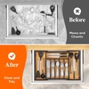 image:imageLifewit Silverware Drawer Organizer Expandable Utensil Tray for Kitchen Flatware and Cutlery Holder Wood Adjustable Storage for Spoons Forks Knives 102181 x 167 NaturalNatural  Black