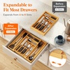 image:imageLifewit Silverware Drawer Organizer Expandable Utensil Tray for Kitchen Flatware and Cutlery Holder Wood Adjustable Storage for Spoons Forks Knives 102181 x 167 NaturalNatural