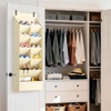 image:imageLifewit 6 Tier Over the Door Shoe Organizer with 11 Large Deep Pockets Fabric Hanging Shoes Shelf for Closet Dorm Storage Fit Up to 12 Pair Shoe Rack Holder for Sneakers Boots GrayBeige