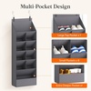 image:imageLifewit 6 Tier Over the Door Shoe Organizer with 11 Large Deep Pockets Fabric Hanging Shoes Shelf for Closet Dorm Storage Fit Up to 12 Pair Shoe Rack Holder for Sneakers Boots GrayGray
