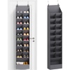 image:imageLifewit 6 Tier Over the Door Shoe Organizer with 11 Large Deep Pockets Fabric Hanging Shoes Shelf for Closet Dorm Storage Fit Up to 12 Pair Shoe Rack Holder for Sneakers Boots GrayGray