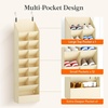image:imageLifewit 6 Tier Over the Door Shoe Organizer with 11 Large Deep Pockets Fabric Hanging Shoes Shelf for Closet Dorm Storage Fit Up to 12 Pair Shoe Rack Holder for Sneakers Boots GrayBeige