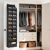 image:imageLifewit 6 Tier Over the Door Shoe Organizer with 11 Large Deep Pockets Fabric Hanging Shoes Shelf for Closet Dorm Storage Fit Up to 12 Pair Shoe Rack Holder for Sneakers Boots GrayBlack