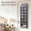 image:imageLifewit 6 Tier Over the Door Shoe Organizer with 11 Large Deep Pockets Fabric Hanging Shoes Shelf for Closet Dorm Storage Fit Up to 12 Pair Shoe Rack Holder for Sneakers Boots GrayGray