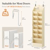 image:imageLifewit 6 Tier Over the Door Shoe Organizer with 11 Large Deep Pockets Fabric Hanging Shoes Shelf for Closet Dorm Storage Fit Up to 12 Pair Shoe Rack Holder for Sneakers Boots GrayBeige