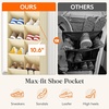 image:imageLifewit 6 Tier Over the Door Shoe Organizer with 11 Large Deep Pockets Fabric Hanging Shoes Shelf for Closet Dorm Storage Fit Up to 12 Pair Shoe Rack Holder for Sneakers Boots GrayBeige
