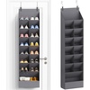 image:imageLifewit 6 Tier Over the Door Shoe Organizer with 11 Large Deep Pockets Fabric Hanging Shoes Shelf for Closet Dorm Storage Fit Up to 12 Pair Shoe Rack Holder for Sneakers Boots GrayGray