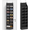 image:imageLifewit 6 Tier Over the Door Shoe Organizer with 11 Large Deep Pockets Fabric Hanging Shoes Shelf for Closet Dorm Storage Fit Up to 12 Pair Shoe Rack Holder for Sneakers Boots GrayBlack