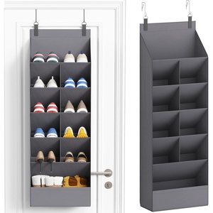 image:imageLifewit 6 Tier Over the Door Shoe Organizer with 11 Large Deep Pockets Fabric Hanging Shoes Shelf for Closet Dorm Storage Fit Up to 12 Pair Shoe Rack Holder for Sneakers Boots GrayGray