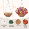 image:imageLifewit 12 Bundles Artificial Hanging Flowers Baskets for Outdoor Decor4 Mix Colorfuchsia Purple Yellow Red