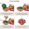 image:imageLifewit 12 Bundles Artificial Hanging Flowers Baskets for Outdoor Decor4 Mix Colorfuchsia Purple Yellow Red