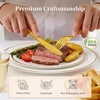 image:imageLifewit 350PCS Pink Plastic PreWrapped Tableware Sets for 50 GuestsGold