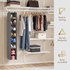 image:imageLifewit 8 Tier Shoe Hanging Organizer for Closet Folding Fabric Shoes Storage with Two Sturdy Hangers Hanging Shoe Organizers for Shelves Wardrode Dorm 118 L X 59 W X 413 H Gray