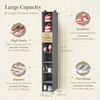 image:imageLifewit 8 Tier Shoe Hanging Organizer for Closet Folding Fabric Shoes Storage with Two Sturdy Hangers Hanging Shoe Organizers for Shelves Wardrode Dorm 118 L X 59 W X 413 H Gray
