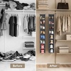 image:imageLifewit 8 Tier Shoe Hanging Organizer for Closet Folding Fabric Shoes Storage with Two Sturdy Hangers Hanging Shoe Organizers for Shelves Wardrode Dorm 118 L X 59 W X 413 H Gray