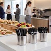 image:imageLifewit Black Plastic Silverware Disposable Heavy Duty flatware SetBlack