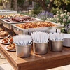 image:imageLifewit Black Plastic Silverware Disposable Heavy Duty flatware SetWhite