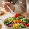 image:imageLifewit Black Plastic Silverware Disposable Heavy Duty flatware SetWhite