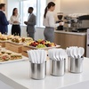 image:imageLifewit Black Plastic Silverware Disposable Heavy Duty flatware SetWhite