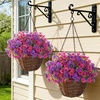 image:imageLifewit Fall Artificial Flowers for Outdoor Faux Flowers for Garden DecorFuchsia  Purple