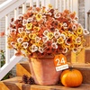 image:imageLifewit Fall Artificial Flowers for Outdoor Faux Flowers for Garden DecorOrange Brown