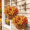 image:imageLifewit Fall Artificial Flowers for Outdoor Faux Flowers for Garden DecorSunset Orange