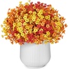 image:imageLifewit Fall Artificial Flowers for Outdoor Faux Flowers for Garden DecorSunset Orange