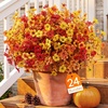 image:imageLifewit Fall Artificial Flowers for Outdoor Faux Flowers for Garden DecorSunset Orange