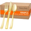 image:imageLifewit Gold Plastic Silverware Disposable Heavy Duty flatware SetGold